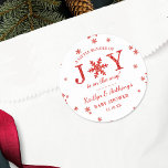 Little Bundle Of Joy Christmas Baby Shower Classic Round Sticker<br><div class="desc">Celebrate in style with these trendy baby shower stickers. The design is easy to personalize with your own wording and your family and friends will be thrilled when they see these fabulous stickers.</div>