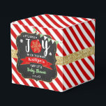 "Little Bundle Of Joy" Christmas Baby Shower Favor Box<br><div class="desc">Celebrate in style with these trendy favour boxes. The design is easy to personalize with your own wording and your family and friends will be thrilled when they receive this fabulous party favour boxes. Matching items can be found in the collection.</div>