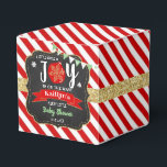 "Little Bundle Of Joy" Christmas Baby Shower Favor Box<br><div class="desc">Celebrate in style with these trendy favour boxes. The design is easy to personalize with your own wording and your family and friends will be thrilled when they receive this fabulous party favour boxes. Matching items can be found in the collection.</div>