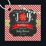 "Little Bundle Of Joy" Christmas Baby Shower Favour Tags<br><div class="desc">Celebrate in style with these cute and very trendy baby shower favour tags. This design is easy to personalize with your special event wording and your guests will be thrilled when they see these fabulous tags.</div>