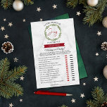 Little Bundle Of Joy Christmas Baby Shower Game<br><div class="desc">This baby shower "Guess Who" game is perfect for anyone having a baby shower this Christmas time. Simply give these game cards out to your guests to play at the shower, the person with the most correct answers wins a prize of your choice! Matching party items can be found in...</div>