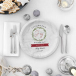 Little Bundle Of Joy Christmas Baby Shower Paper Plate<br><div class="desc">Celebrate in style with these trendy baby shower paper plates. The design is easy to personalize with your own wording and your family and friends will be thrilled when they see these fabulous party plates.</div>