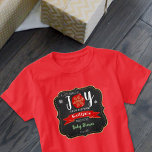 "Little Bundle Of Joy" Christmas Baby Shower T-Shirt<br><div class="desc">Celebrate your baby shower in style with this festive baby shower t-shirt. The design is easy to personalize with your own wording and your family and friends will be thrilled when they see this fabulous t-shirt. Matching party items can be found in the collection.</div>