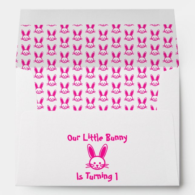 Little Bunny 1st Birthday Envelope (Back (Bottom))