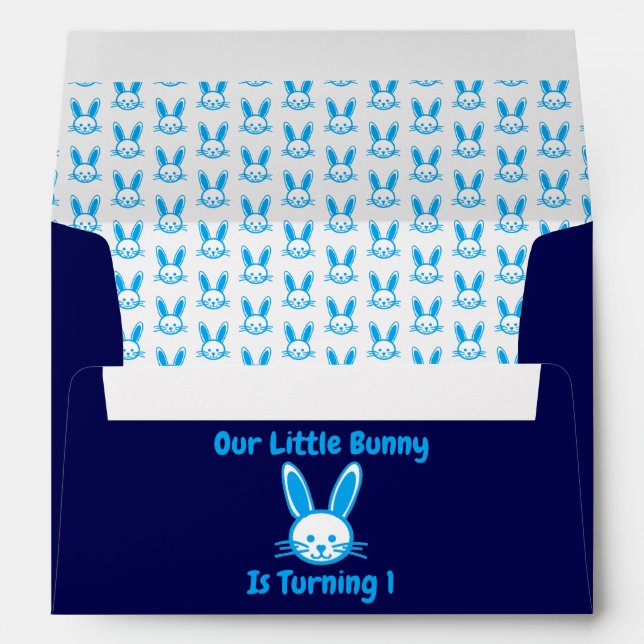 Little Bunny 1st Birthday Envelope (Back (Bottom))