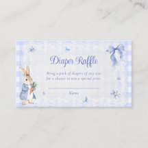Little Bunny Baby Shower Diaper Raffle Tickets