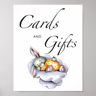 Little bunny cards and gifts sign