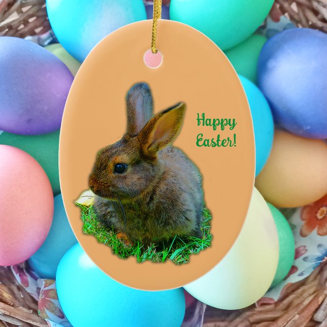 Little Bunny - easter bunny  Ceramic Ornament (Creator Uploaded)