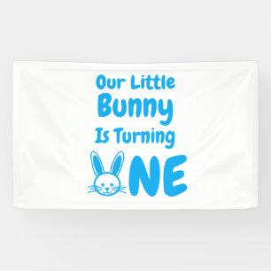 Little Bunny First Birthday Banner
