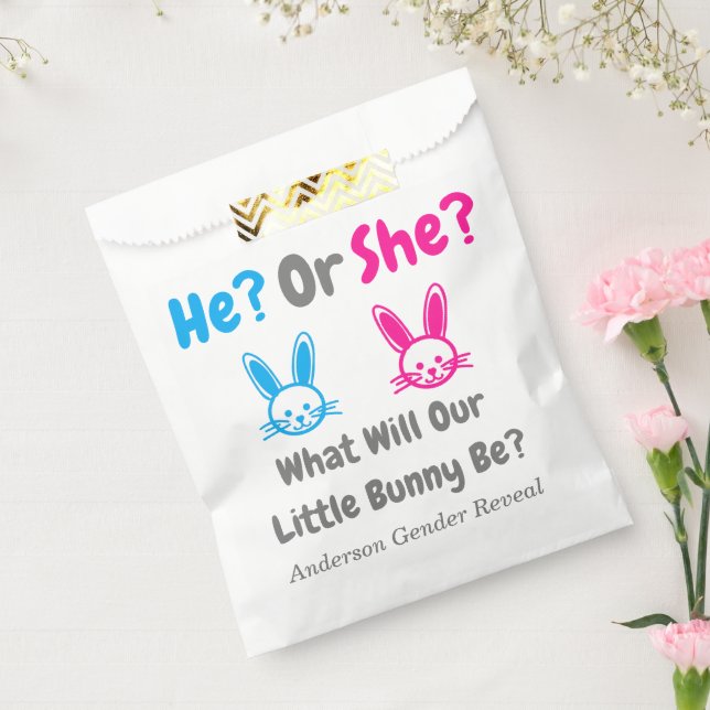 Little Bunny Gender Reveal Favour Bag (Sealed)
