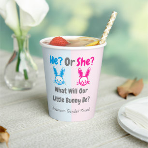 Little Bunny Gender Reveal Hershey's Paper Cups
