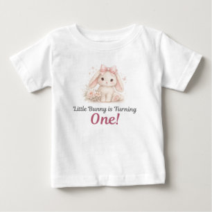 Little Bunny Is Turning One Birthday Shirt