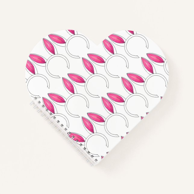 Little Bunny Personalized New Baby Shower Pink Ear Notebook (Front)