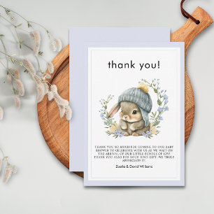 Little Bunny Spring Baby Shower Thank You card
