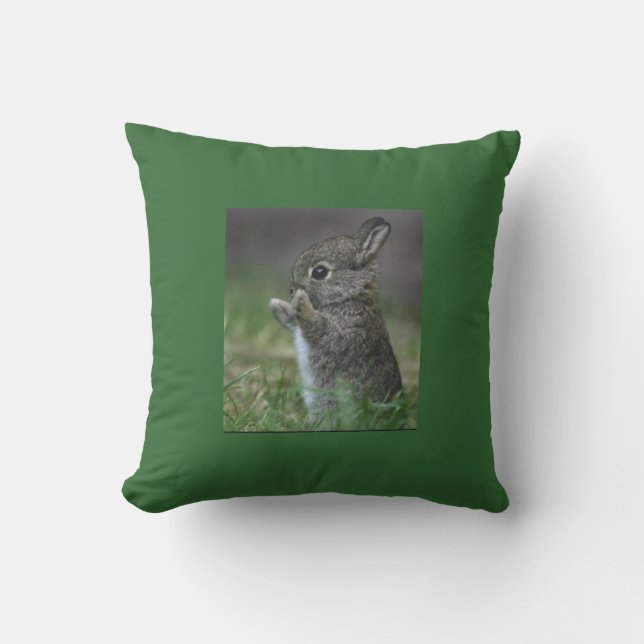 Little Bunny Throw Pillow (Front)