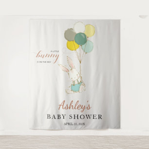 Little Bunny Welcome Baby Shower Tapestry