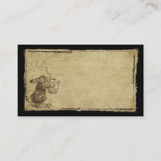 Little Bunny With Teapot- Prim Biz Cards (Front)