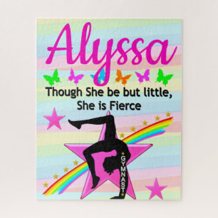LITTLE BUT FIERCE GYMNASTICS QUEEN DESIGN JIGSAW PUZZLE