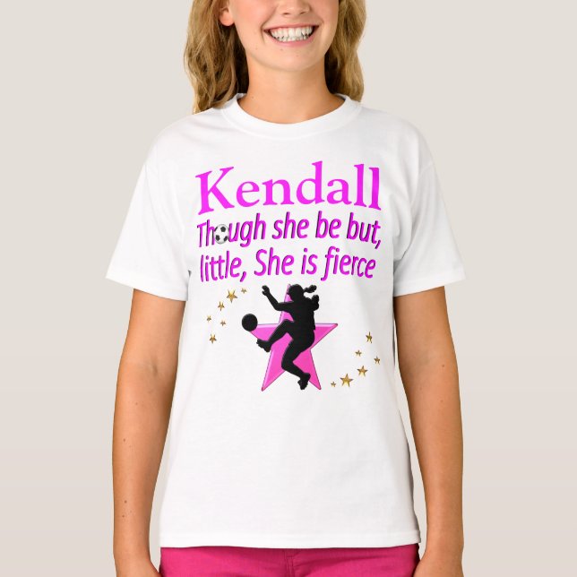 LITTLE BUT FIERCE PERSONALIZED SOCCER T SHIRT (Front)