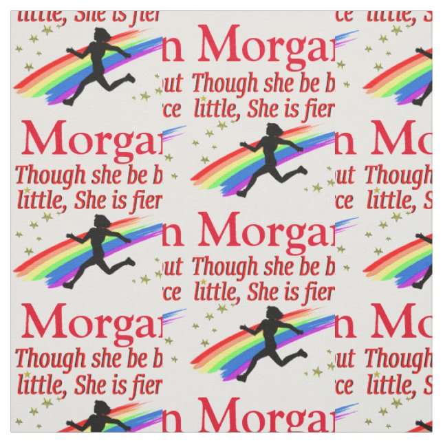 LITTLE BUT FIERCE PERSONALIZED TRACK FABRIC (Swatch)