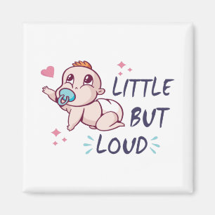 Little but loud postcard magnet
