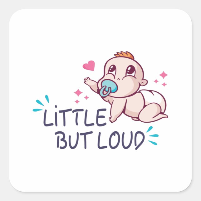 Little but loud square sticker (Front)