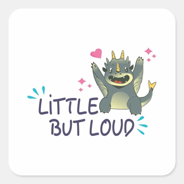Little but loud square sticker (Front)