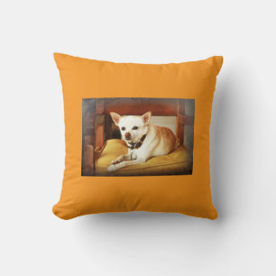 Little But Mighty Mia Throw Pillow