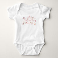 Little Buterfly Blush Pink Floral Girl Baby Shower