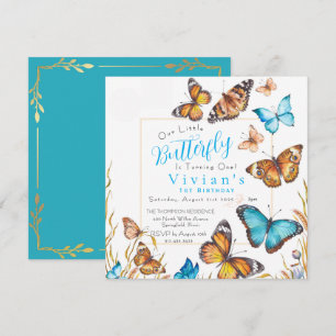 Little Butterfly 1er anniversaire Invitation