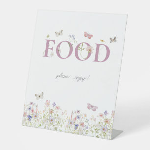 Little Butterfly 1st Birthday Food Pedestal Sign
