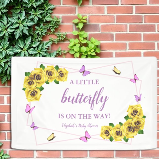 Little Butterfly Baby Shower Banner (Creator Uploaded)