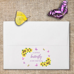 Little Butterfly Baby Shower Envelope