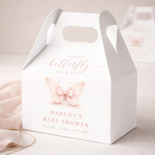 Little Butterfly On The Way Neutral Baby Shower Favor Box