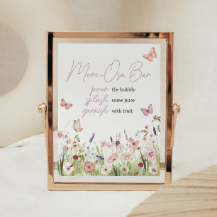 Little Butterfly Wildflower Mom Osa Bar Poster