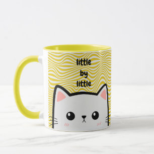 Little by Little Cute Cat – A Whimsical Sip  Mug