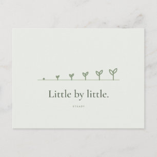 Little by Little Postcard Growing Sprouts