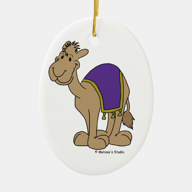 Little Camel Ceramic Ornament (Front)