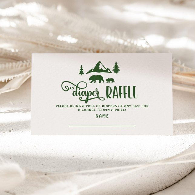 Little camper Bear Diaper raffle ticket Enclosure Card (Creator Uploaded)
