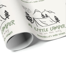 Little Camper Hand-drawn Tent Boy Baby Shower