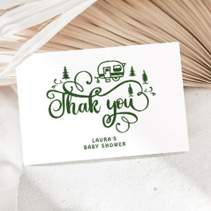 Little camper is on the way Baby shower Thank you Card