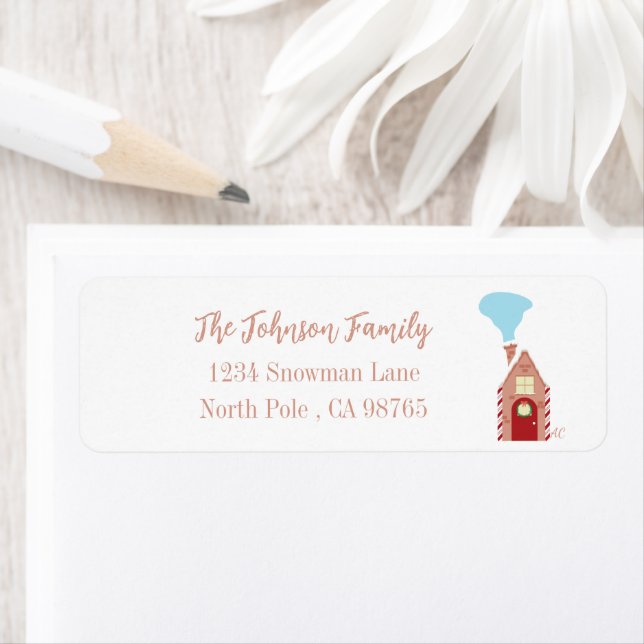 Little Candy House Christmas Adresse de retour (En situation)