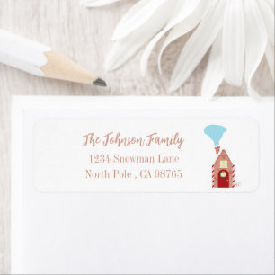 Little Candy House Christmas Return Address Label