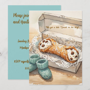 Little Cannoli Baby Digital Download Invitation