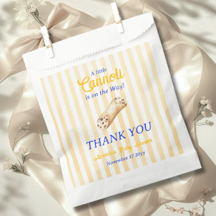 Little Cannoli Yellow Blue Italian Baby Shower Favour Bag