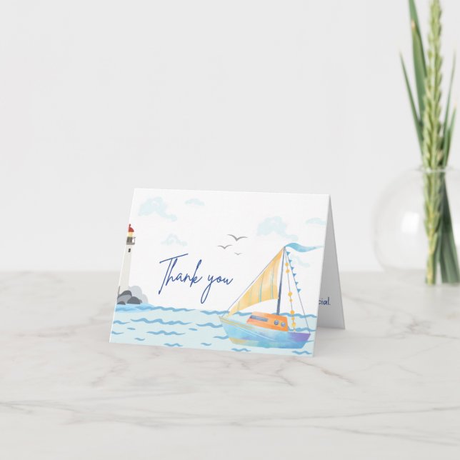 Little Captain Thank You Card (Front)