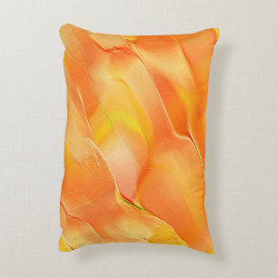Little carved in many orange and yellow accent pillow