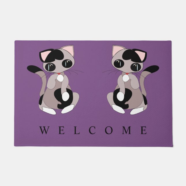 Little cat Doormat Welcome (Front)