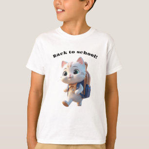 Little cat going to school T-Shirt