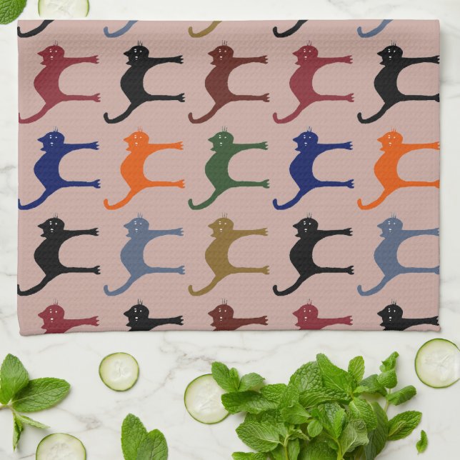 little cats kitchen towel (Folded)